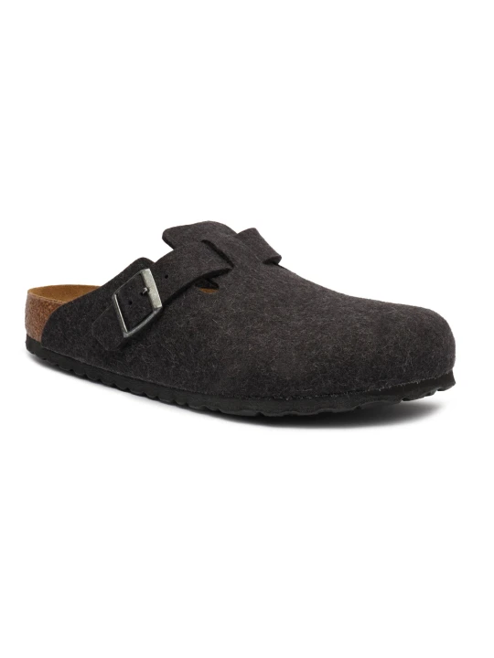 Zdjęcie produktu Birkenstock Wełniane mule Boston | regular fit szary