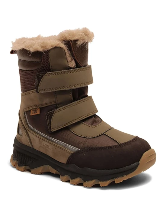 Zdjęcie produktu bisgaard Skórzane botki zimowe w kolorze khaki rozmiar: 32
