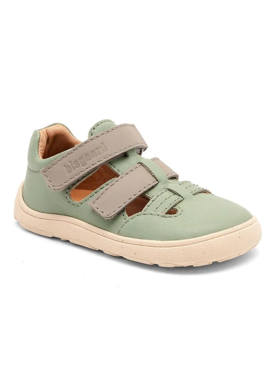 Zdjęcie produktu bisgaard Skórzane buty barefoot "Fabio" w kolorze zielonym rozmiar: 26
