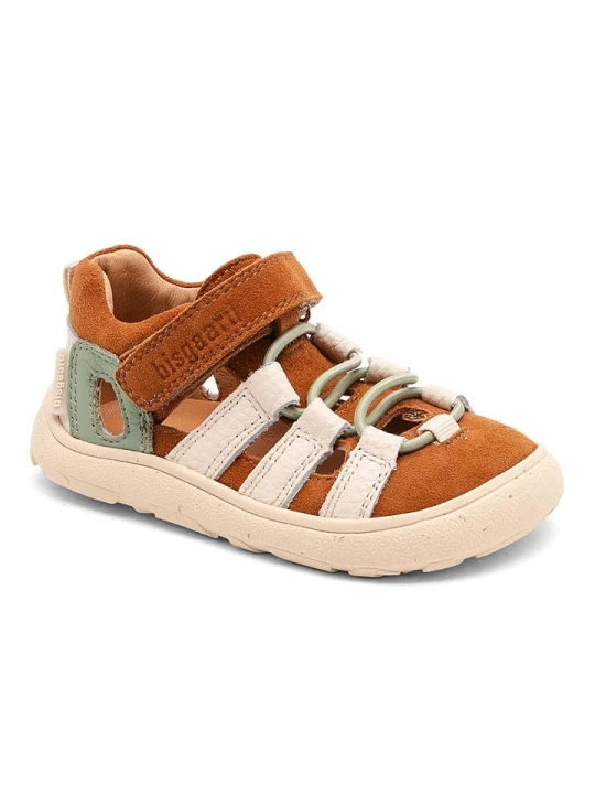 Zdjęcie produktu bisgaard Skórzane buty barefoot "Fiona" w kolorze pomarańczowo-kremowym rozmiar: 28