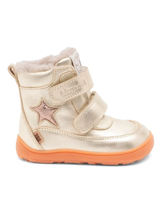 Zdjęcie produktu bisgaard Skórzane buty barefoot "Suz" w kolorze złotym rozmiar: 32