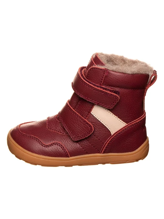 Zdjęcie produktu bisgaard Skórzane buty w kolorze bordowym do chodzenia na boso rozmiar: 22
