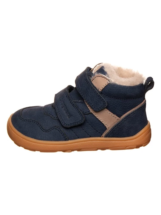 Zdjęcie produktu bisgaard Skórzane buty w kolorze granatowym do chodzenia na boso rozmiar: 19