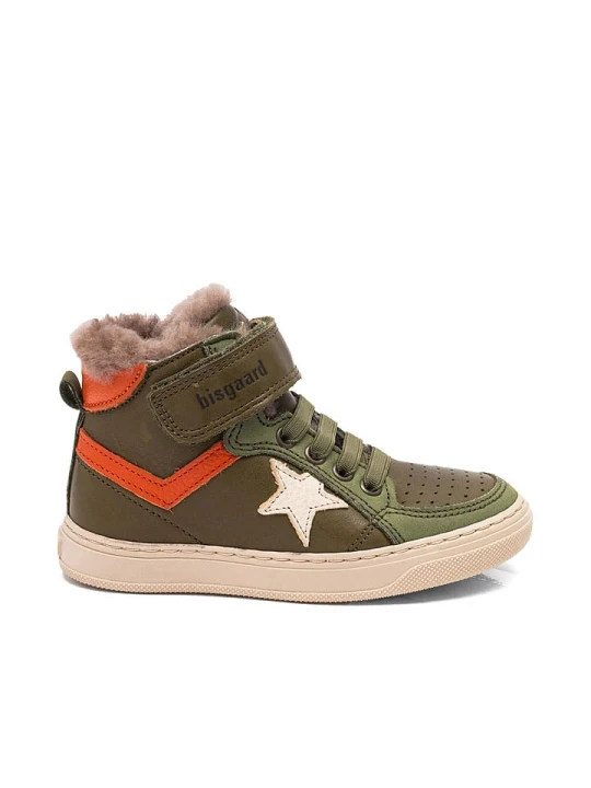 Zdjęcie produktu bisgaard Skórzane sneakersy "Isak" w kolorze khaki rozmiar: 40