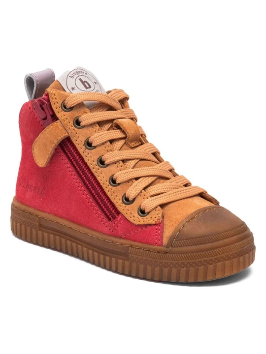 Zdjęcie produktu bisgaard Skórzane sneakersy "Ryan" w kolorze pomarańczowo-różowym rozmiar: 35