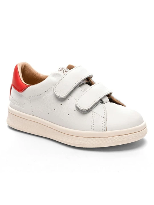 Zdjęcie produktu bisgaard Skórzane sneakersy w kolorze biało-pomarańczowym rozmiar: 33