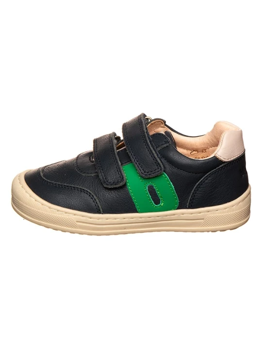 Zdjęcie produktu bisgaard Skórzane sneakersy w kolorze zielono-czarnym rozmiar: 23