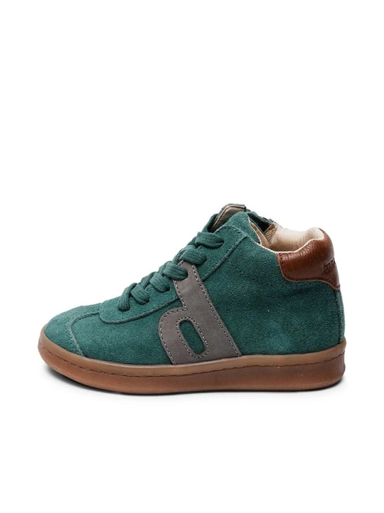 Zdjęcie produktu bisgaard Skórzane sneakersy w kolorze zielono-szaro-jasnobrązowym rozmiar: 28