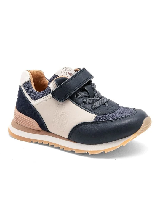 Zdjęcie produktu bisgaard Skórzane sneakersy "Walde" w kolorze granatowo-kremowym rozmiar: 35