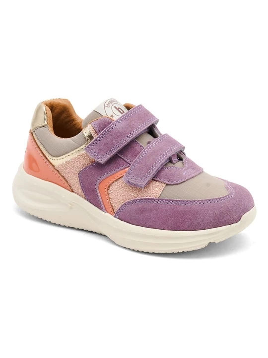 Zdjęcie produktu bisgaard Skórzane sneakersy "Yuki" w kolorze fioletowo-pomarańczowym rozmiar: 22