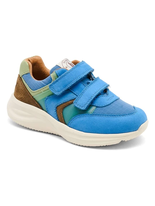 Zdjęcie produktu bisgaard Skórzane sneakersy "Yuki" w kolorze niebiesko-oliwkowym rozmiar: 25