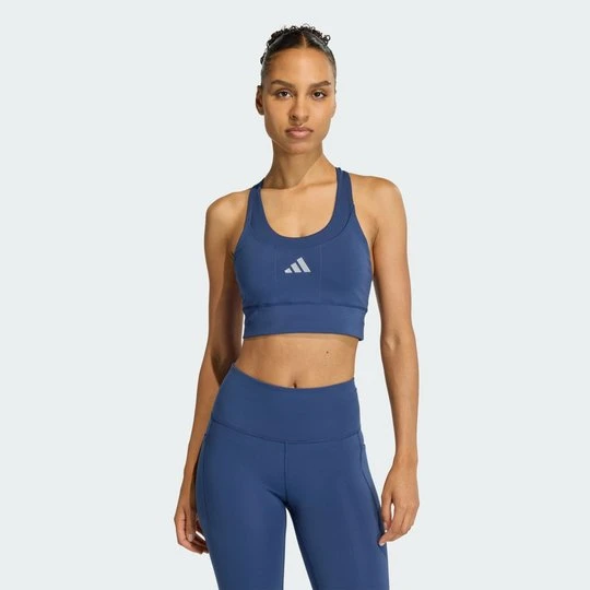 Zdjęcie produktu Biustonosz adi365 Running Pocket Medium Support Adidas Tech Indigo