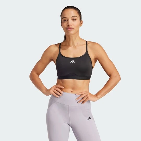 Zdjęcie produktu Biustonosz Aeroreact Training 3-Stripes Adidas czarny