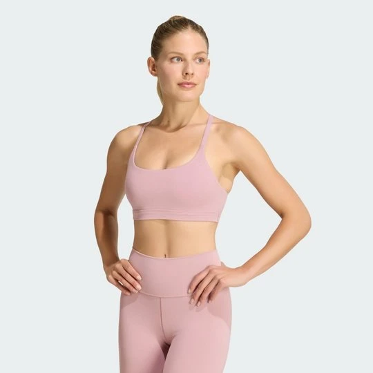 Zdjęcie produktu Biustonosz All Me zapewniający lekkie wsparcie Adidas Magic Mauve