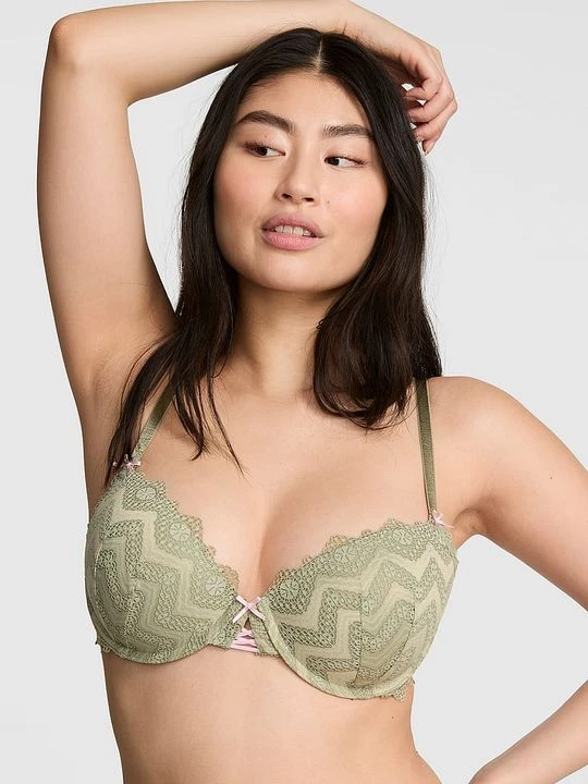 Zdjęcie produktu PINK Biustonosz balkonetka lekko usztywniany PINK Wink Victoria's Secret Zielony