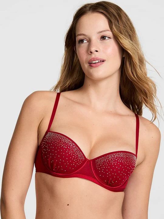 Zdjęcie produktu Biustonosz balkonetka Wink z push-upem Victoria's Secret Czerwony