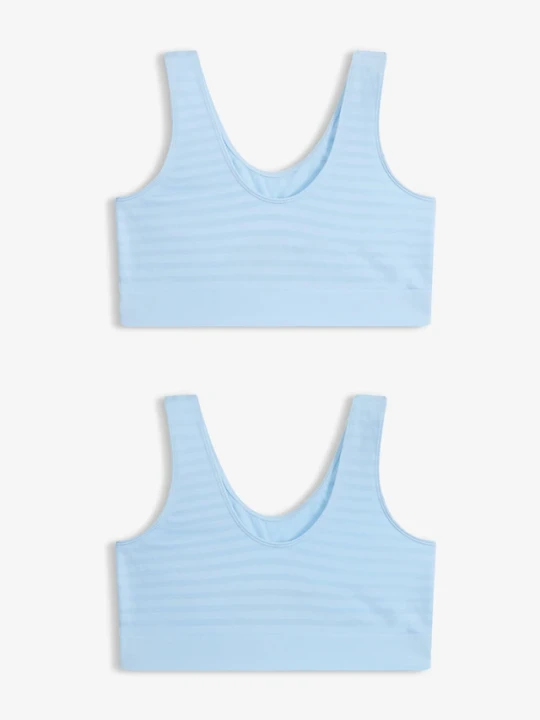 Zdjęcie produktu Biustonosz bezszwowy bustier Feel comfort (2 szt.) BonPrix niebieski