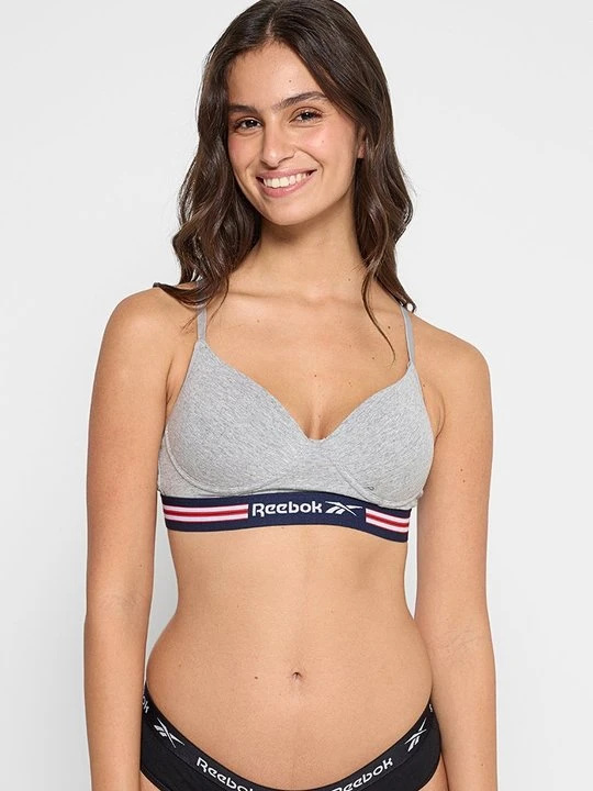 Zdjęcie produktu Biustonosz bezszwowy Reebok szary melanż