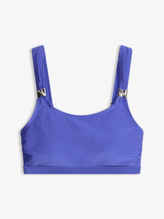 Zdjęcie produktu Biustonosz bikini bustier z połyskującego materiału BonPrix niebieski