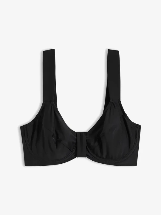 Zdjęcie produktu Biustonosz bikini minimizer z szerokimi ramiączkami BonPrix czarny