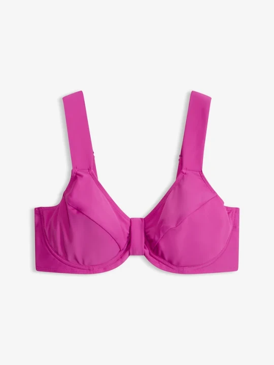 Zdjęcie produktu Biustonosz bikini minimizer z szerokimi ramiączkami BonPrix fioletowy