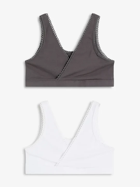 Zdjęcie produktu Biustonosz bustier dwustronny z miękką bawełną organiczną (2 szt.) BonPrix biały