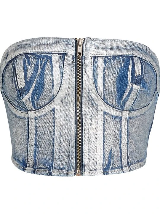 Zdjęcie produktu Biustonosz bustier KARL LAGERFELD jasnoniebieski denim