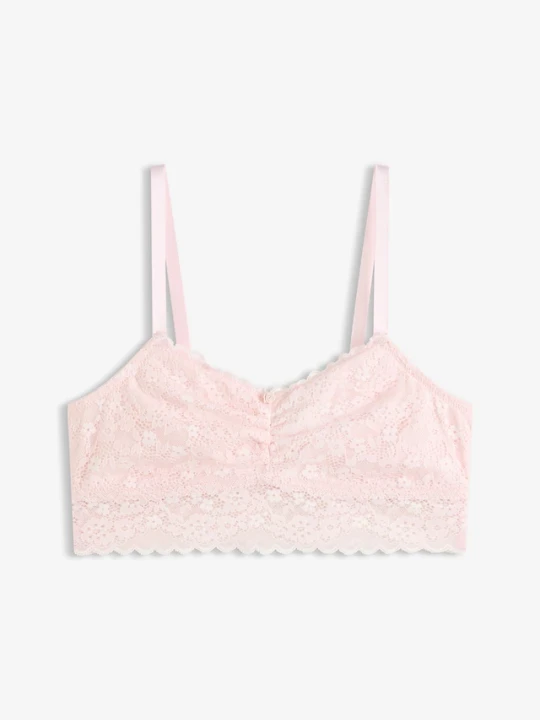 Zdjęcie produktu Biustonosz bustier z delikatną podszewką z bawełny BonPrix różowy
