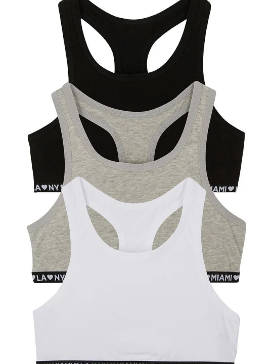 Zdjęcie produktu Biustonosz bustier z miękką bawełną (3 szt.) BonPrix czarny
