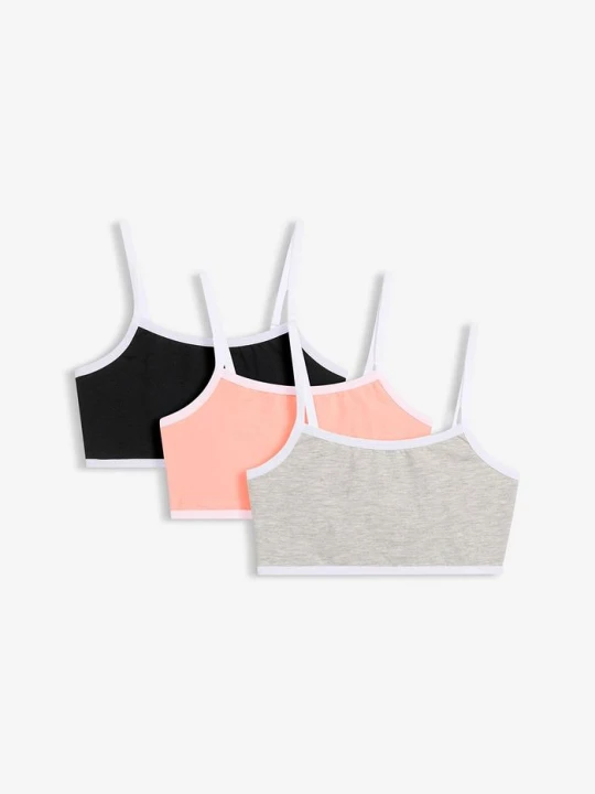 Zdjęcie produktu Biustonosz bustier z miękką bawełną (3 szt.) BonPrix różowy
