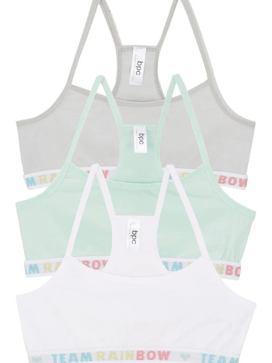 Zdjęcie produktu Biustonosz bustier z miękkiej bawełny (3 szt.) BonPrix szary
