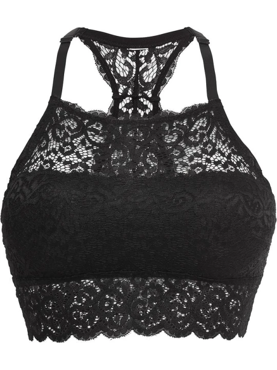 Zdjęcie produktu Biustonosz bustier z rozciągliwej koronki BonPrix czarny