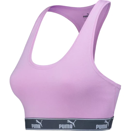 Zdjęcie produktu Biustonosz damski Racerback Bra Cotton Stretch Puma Fioletowy