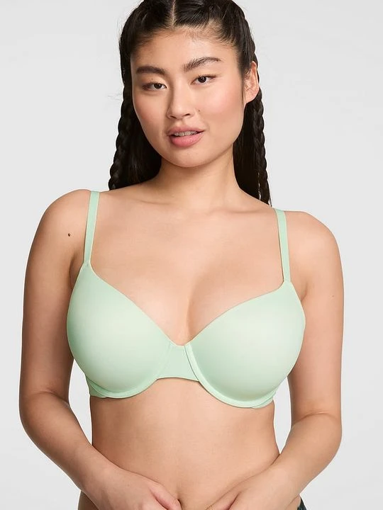 Zdjęcie produktu PINK Biustonosz Lekko Usztywniany Full Coverage Wear Everywhere Victoria's Secret Zielony