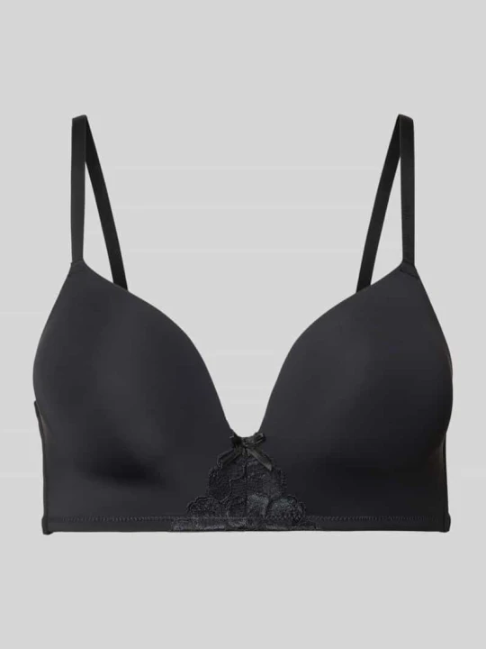 Zdjęcie produktu Miękki biustonosz z koronkowym wykończeniem model 'MICHELLE' Dorina Czarny