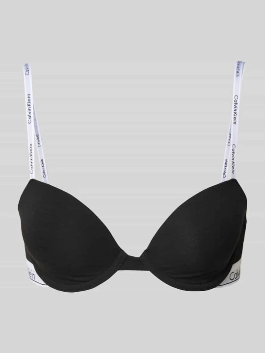 Zdjęcie produktu Biustonosz na cienkich ramiączkach z logo model ‘Demi’ Calvin Klein Czarny