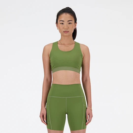 Zdjęcie produktu Biustonosz do treningu New Balance WB41046DEK – zielony