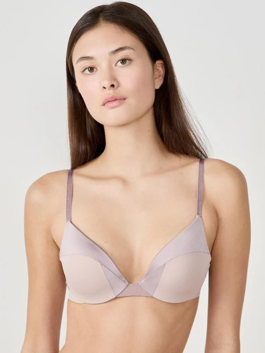 Zdjęcie produktu Biustonosz nr 2 - Push up z Głębokim Dekoltem Etam Taupe