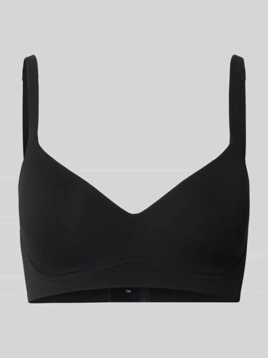Zdjęcie produktu Biustonosz o kroju slim fit z mieszanki bawełny Schiesser Czarny