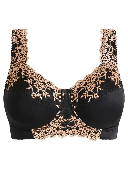 Zdjęcie produktu Biustonosz odciążający bez fiszbinów z wyściełanymi ramiączkami BonPrix czarny