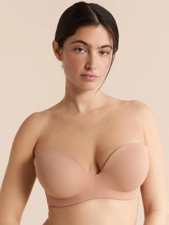 Zdjęcie produktu Biustonosz opaska z odpinanymi ramiączkami, miseczki C-E Etam Blush
