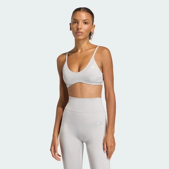 Zdjęcie produktu Biustonosz Optime Essentials Workout Light Support Adidas Grey Two