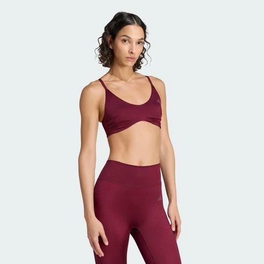 Zdjęcie produktu Biustonosz Optime Essentials Workout Light Support Adidas bordowy