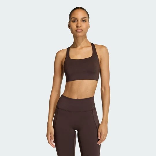 Zdjęcie produktu Biustonosz Optime Workout Medium Support Adidas Aurora Coffee