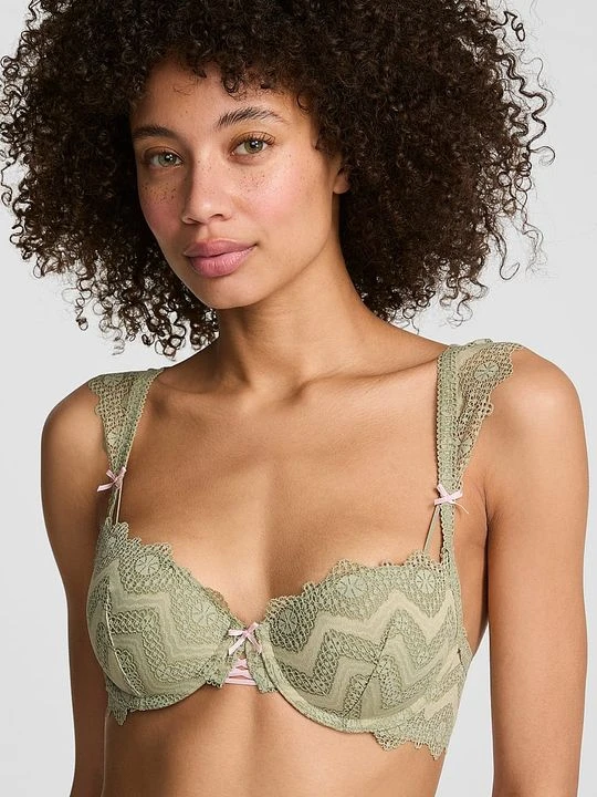 Zdjęcie produktu PINK Biustonosz push-up balconette PINK Wink Victoria's Secret Zielony