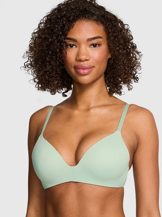 Zdjęcie produktu PINK Biustonosz Push-Up Bez Fiszbin Wear Everywhere Victoria's Secret Zielony