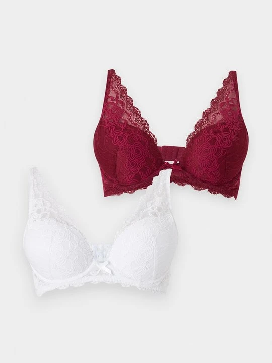 Zdjęcie produktu Biustonosz push-up Lascana jagodowy