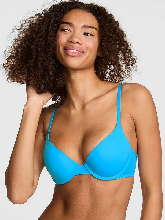 Zdjęcie produktu PINK WEAR EVERYWHERE Biustonosz push-up Wear Everywhere Victoria's Secret Niebieski