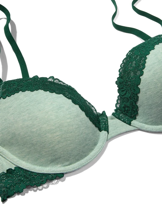 Zdjęcie produktu PINK WEAR EVERYWHERE Biustonosz push-up Wear Everywhere Victoria's Secret Zielony