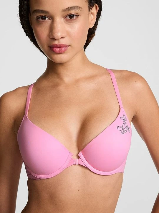 Zdjęcie produktu Biustonosz push-up Wear Everywhere zapinany z przodu Victoria's Secret Różowy